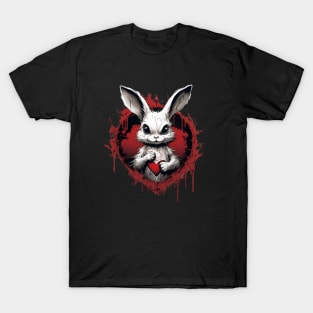 Fluffy Bunny Horror Dark Valentine T-Shirt